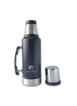Thermos en acier inoxydable pour maté et café, bouteille isotherme de 1 litre, cantine pour le camping et les activités de plein air