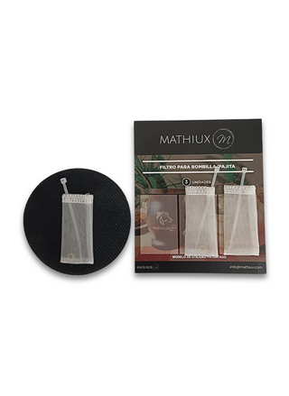 MATHIUX M Filters for Mate Bombillas, Straws, Cocktail Sorbets, Reusable, Fine Fabric Filter Bags for Food Use, Pack of 3. 